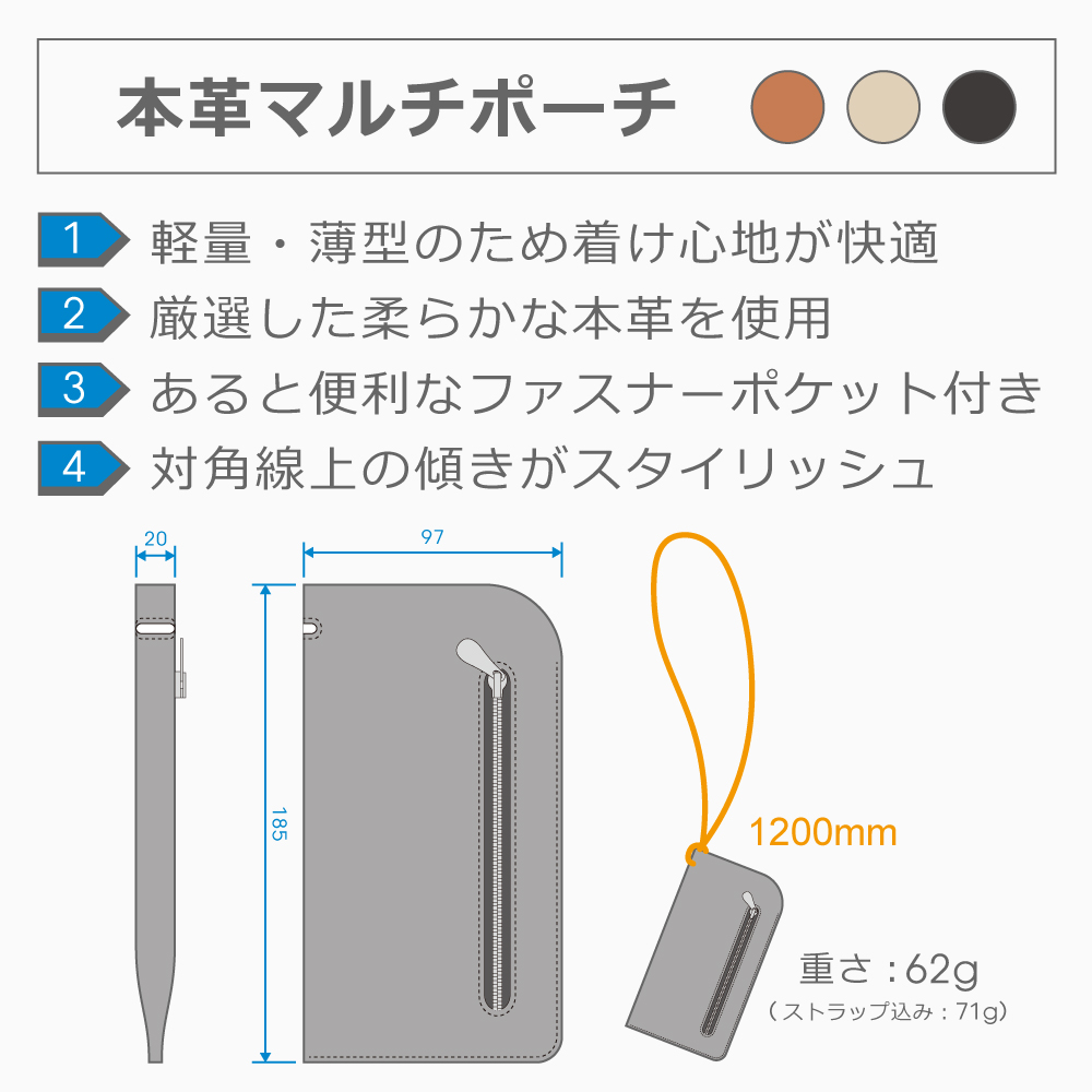 LOOF 本革 スマホポーチ レザー ポーチ ショルダー スマホポーチ サングラス ショルダーバッグ ミニバッグ ポケット付き おでかけ 旅行 軽い 薄い 小さい 高見え ポシェット 斜め掛け 肩掛け 紐付き メンズ レディース おしゃれ スマホショルダー シンプル