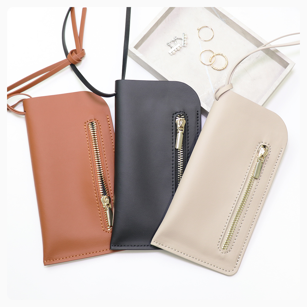 LOOF 本革 スマホポーチ レザー ポーチ ショルダー スマホポーチ サングラス ショルダーバッグ ミニバッグ ポケット付き おでかけ 旅行 軽い 薄い 小さい 高見え ポシェット 斜め掛け 肩掛け 紐付き メンズ レディース おしゃれ スマホショルダー シンプル