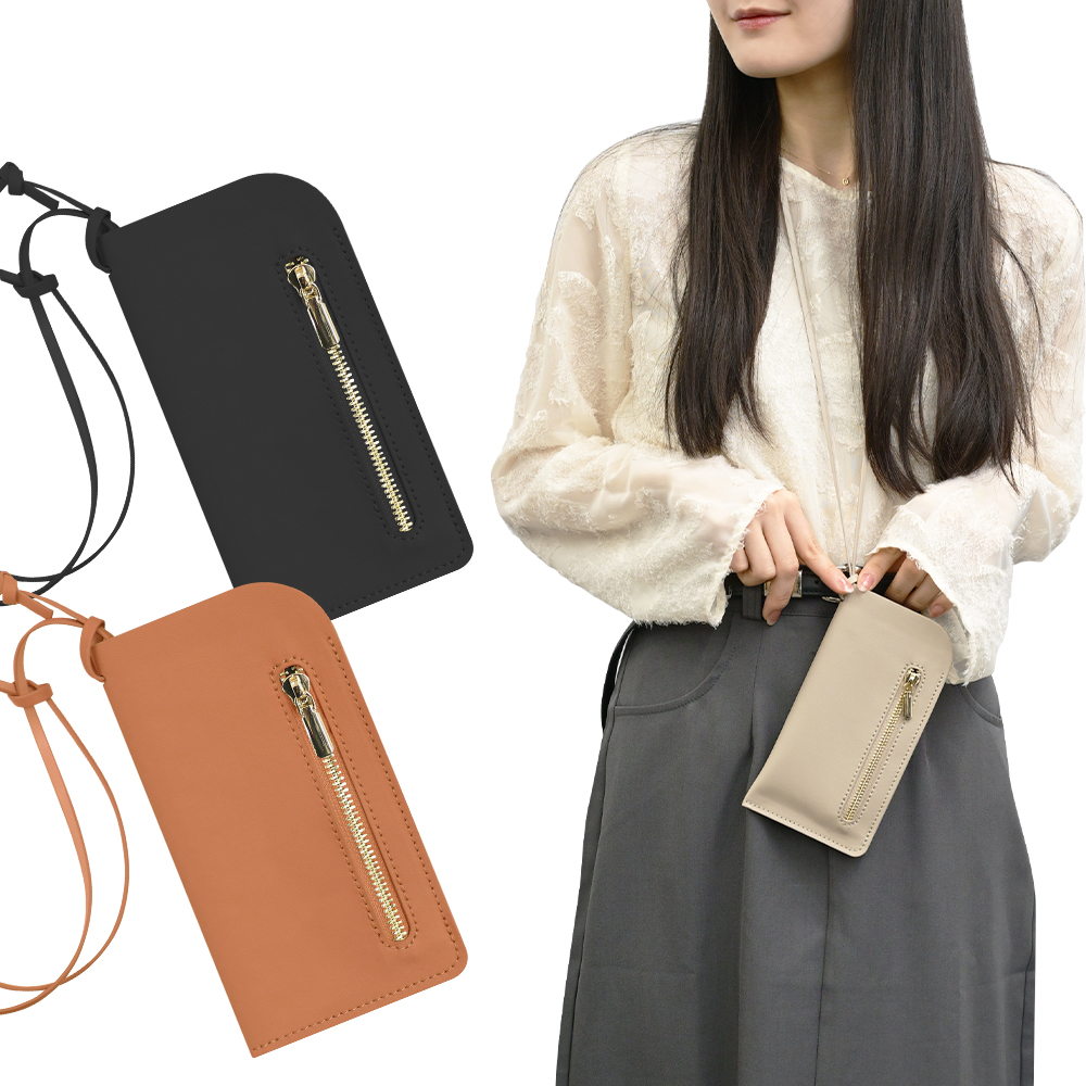 LOOF 本革 スマホポーチ レザー ポーチ ショルダー スマホポーチ サングラス ショルダーバッグ ミニバッグ ポケット付き おでかけ 旅行 軽い 薄い 小さい 高見え ポシェット 斜め掛け 肩掛け 紐付き メンズ レディース おしゃれ スマホショルダー シンプル