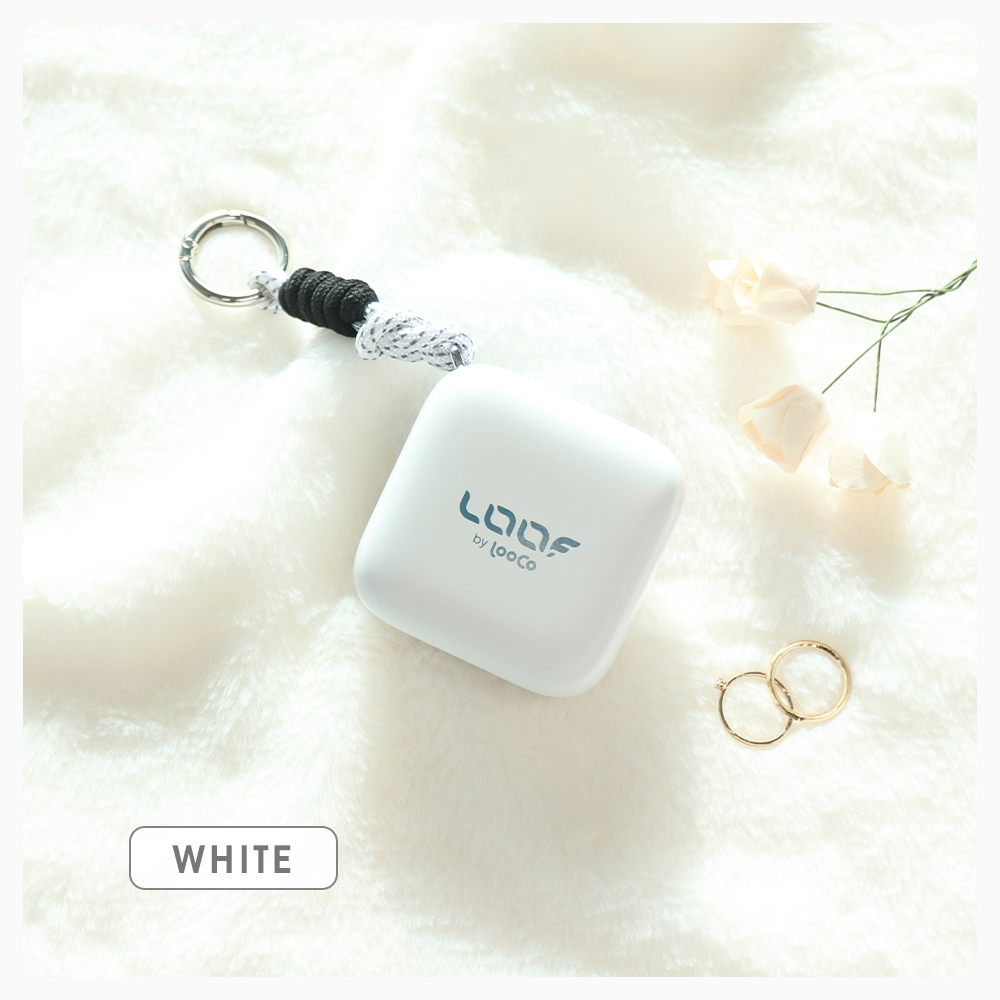 LOOF モバイルバッテリー 巻き取り式 リール 伸縮ケーブル 70cm 10000ｍAh 大容量 40W PD対応 急速充電 ケーブル内蔵 充電 スマホ充電器 モバイルバッテリー Type-C タイプC Android iPhone 2台同時充電 ストラップ 持ち運び カラビナ 小型 マグネット