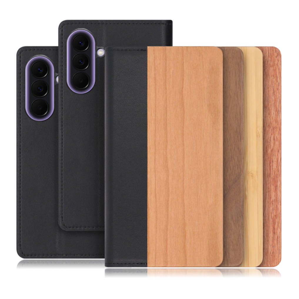 [ LOOF NATURE ] Galaxy A57 5G SC-54G SCG39 SM-A576Z SM-A576C スマホケース ケース カバー 手帳型ケース カード収納 マグネット付き 天然木 本革 ベルトなし [ Galaxy A57 5G ]