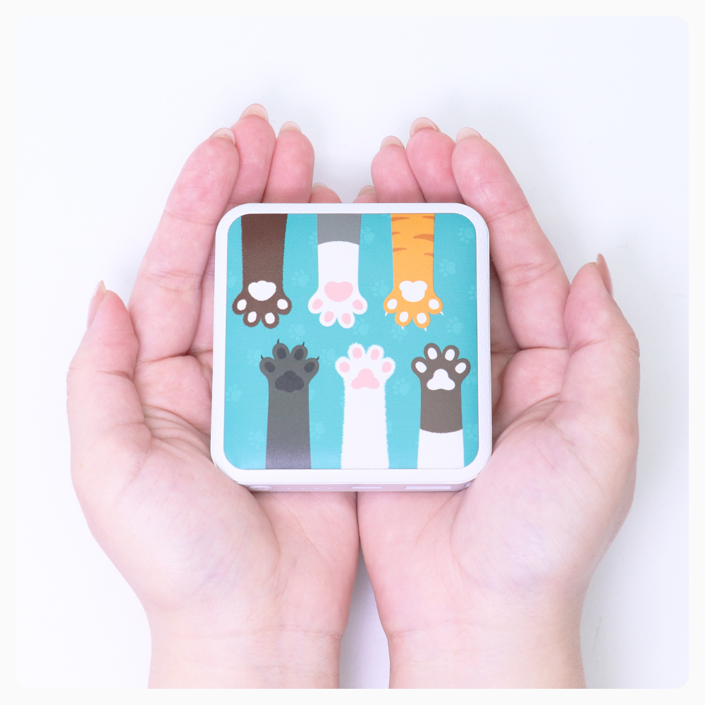 LOOF Mobile-Power [BLOCK] 10000mAh 2.1A モバイルバッテリー モバイル充電 軽量 小型 大容量 コンパクト Type-C USB-C タイプC USBポート 急速充電 PD対応 20W ケーブル内蔵 ケーブル 残量表示 かわいい Type-C タイプC