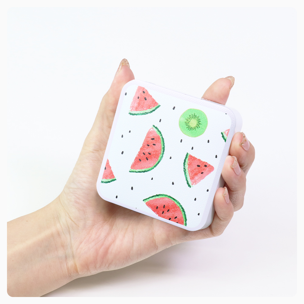 LOOF Mobile-Power [BLOCK] 10000mAh 2.1A モバイルバッテリー モバイル充電 軽量 小型 大容量 コンパクト Type-C USB-C タイプC USBポート 急速充電 PD対応 20W ケーブル内蔵 ケーブル 残量表示 かわいい Type-C タイプC