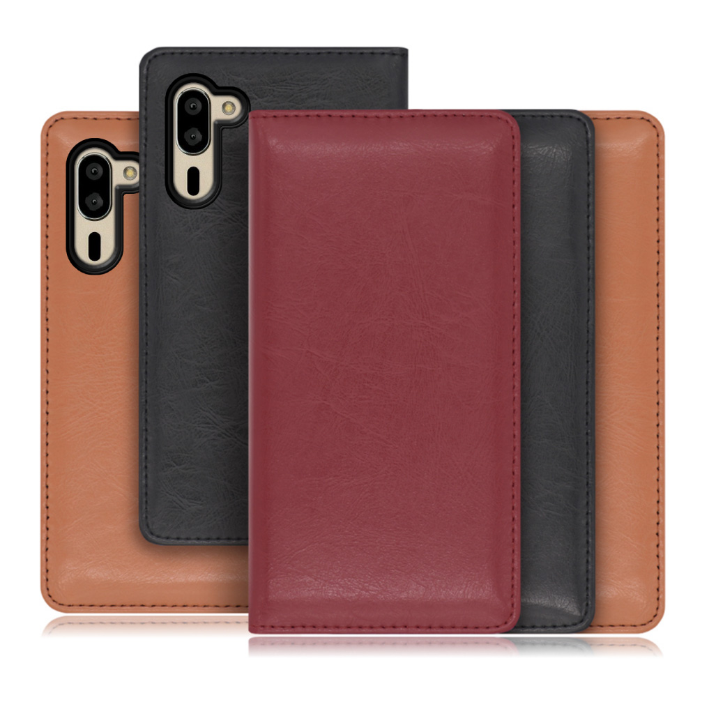 [ LOOF ROYALE ] シンプルスマホ5 シンプルスマホ 5 simple スマホケース ケース カバー 手帳型ケース カード収納 マグネット付き 本革 ベルトなし [ シンプルスマホ5 ]