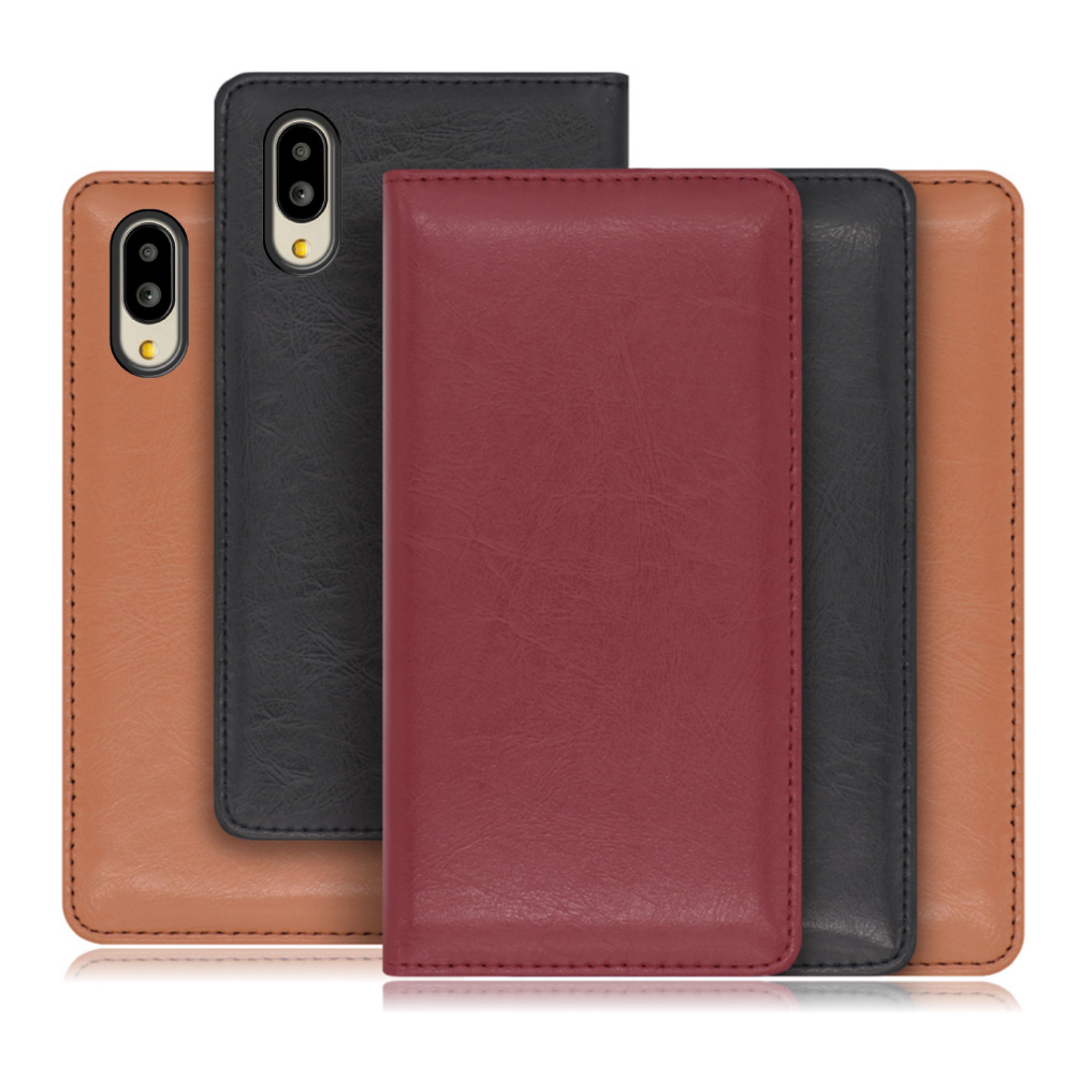 [ LOOF ROYALE ] シンプルスマホ6  スマホケース ケース カバー 手帳型ケース カード収納 マグネット付き 本革 ベルトなし [ シンプルスマホ6 ]