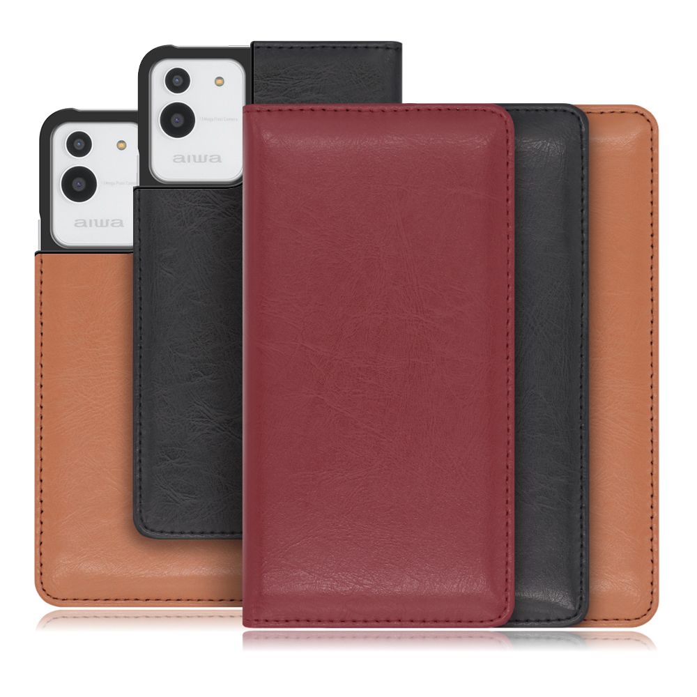 [ LOOF ROYALE ] aiwa JA2-SMP0601 アイワ スマホケース ケース カバー 手帳型ケース カード収納 マグネット付き 本革 ベルトなし [ aiwa JA2-SMP0601 ]