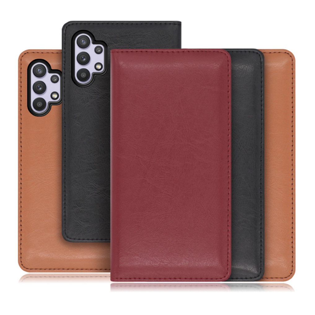 [ LOOF ROYALE ] Galaxy A32 5G SCG08 a325g スマホケース ケース カバー 手帳型ケース カード収納 マグネット付き 本革 ベルトなし [ Galaxy A32 5G ]