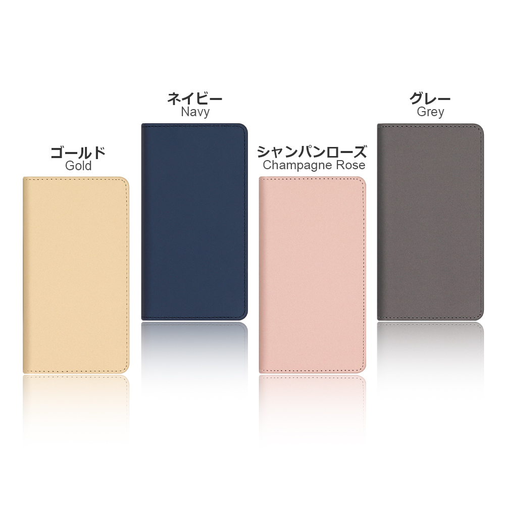LOOF SKIN Series Galaxy A7 / SM-A750C ギャラクシー 用 [ネイビー] ケース カバー 手帳型ケース スマホケース ブック型 手帳型カバー カードポケット カード収納