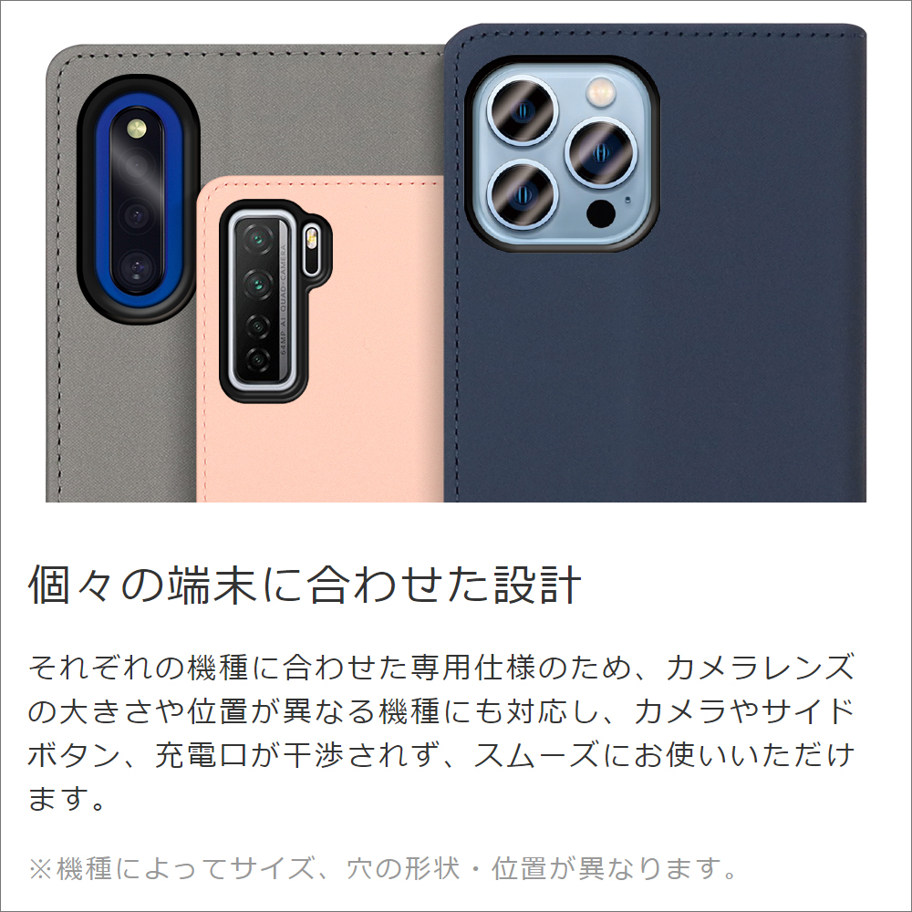 LOOF SKIN Series Nothing Phone (1) 用 [ネイビー] ケース カバー 手帳型ケース スマホケース ブック型 手帳型カバー カードポケット カード収納