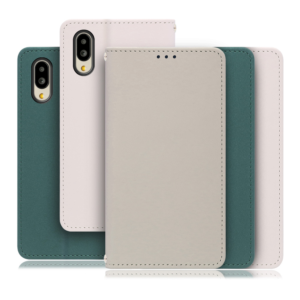 [ LOOF SKIN ] シンプルスマホ6  スマホケース ケース カバー 手帳型ケース ストラップホール スピーカーホール カード収納 マグネット付き ベルトなし  [ シンプルスマホ6 ]