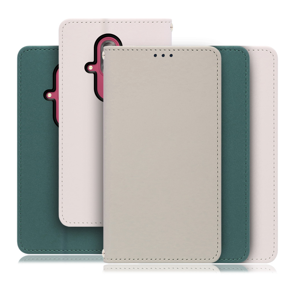 [ LOOF SKIN ] らくらくスマートフォン F-53E F-53E FUJITSU FCNT スマホケース ケース カバー 手帳型ケース ストラップホール スピーカーホール カード収納 マグネット付き ベルトなし  [ らくらくスマートフォン F-53E ]