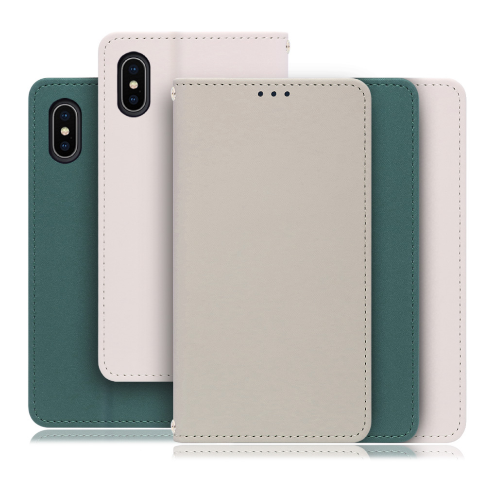 [ LOOF SKIN ] iPhone X / XS iPhonex iPhonexs スマホケース ケース カバー 手帳型ケース ストラップホール スピーカーホール カード収納 マグネット付き ベルトなし  [ iPhone X / XS ]