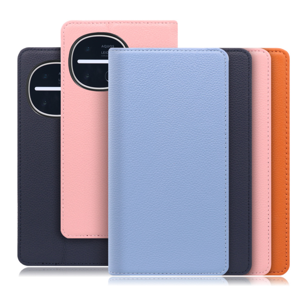 [ LOOF PASTEL ] AQUOS R11 SH-51G SH-M35 スマホケース ケース カバー 手帳型ケース カード収納 マグネット付き 本革 ベルトなし [ AQUOS R11 ]