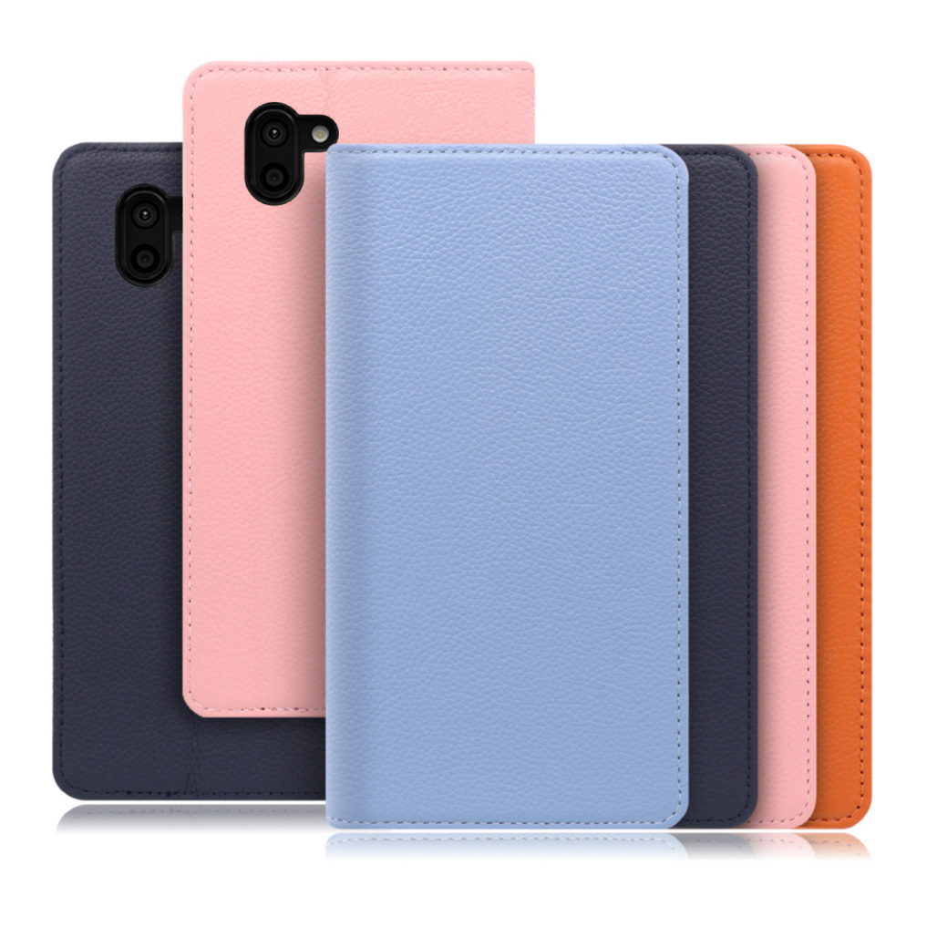 [ LOOF PASTEL ] AQUOS R2 SH-03K / SHV42 / 706SH  スマホケース ケース カバー 手帳型ケース カード収納 マグネット付き 本革 ベルトなし [ AQUOS R2 ]