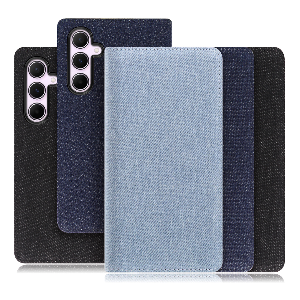 [ LOOF DENIM ] Galaxy A55 5G  スマホケース ケース カバー 手帳型ケース カード収納 マグネット付き デニム ベルトなし [ Galaxy A55 5G ]