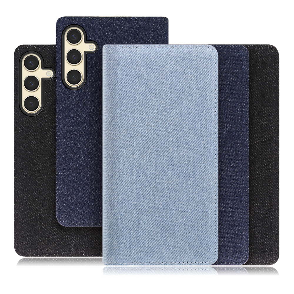[ LOOF DENIM ] Galaxy S24 s24 スマホケース ケース カバー 手帳型ケース カード収納 マグネット付き デニム ベルトなし [ Galaxy S24 ]