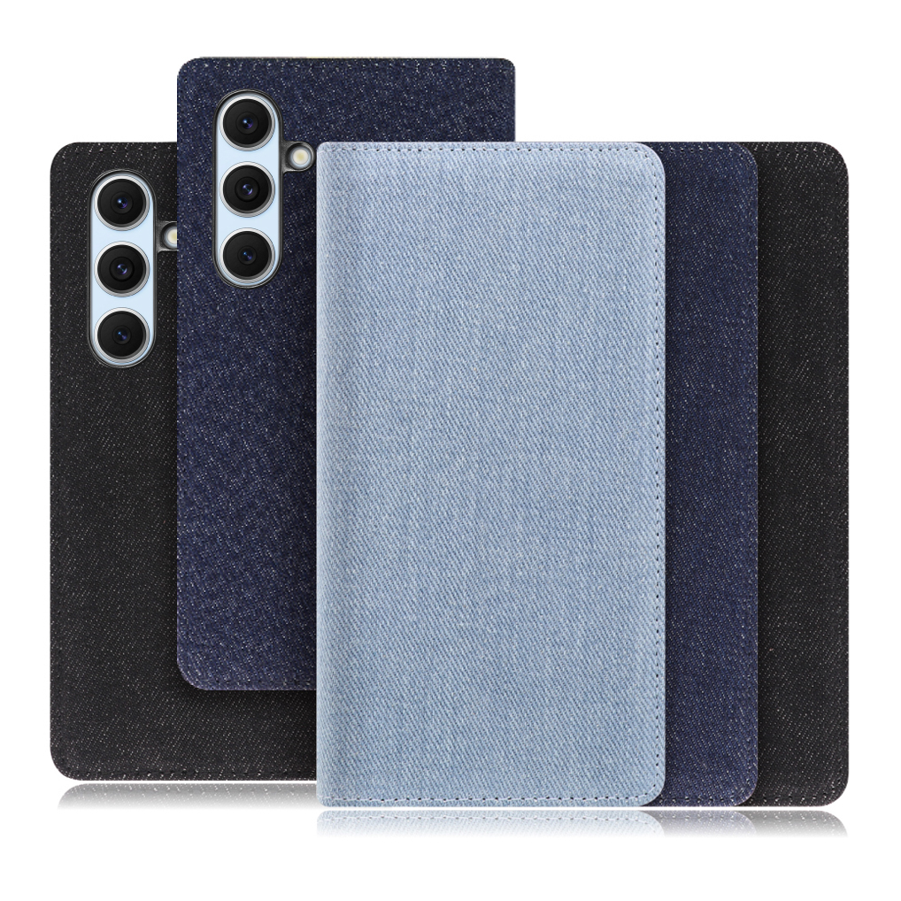 [ LOOF DENIM ] Galaxy S24 FE SM-S721Q / SCG30 ギャラクシー s24fe スマホケース ケース カバー 手帳型ケース カード収納 マグネット付き デニム ベルトなし [ Galaxy S24 FE ]