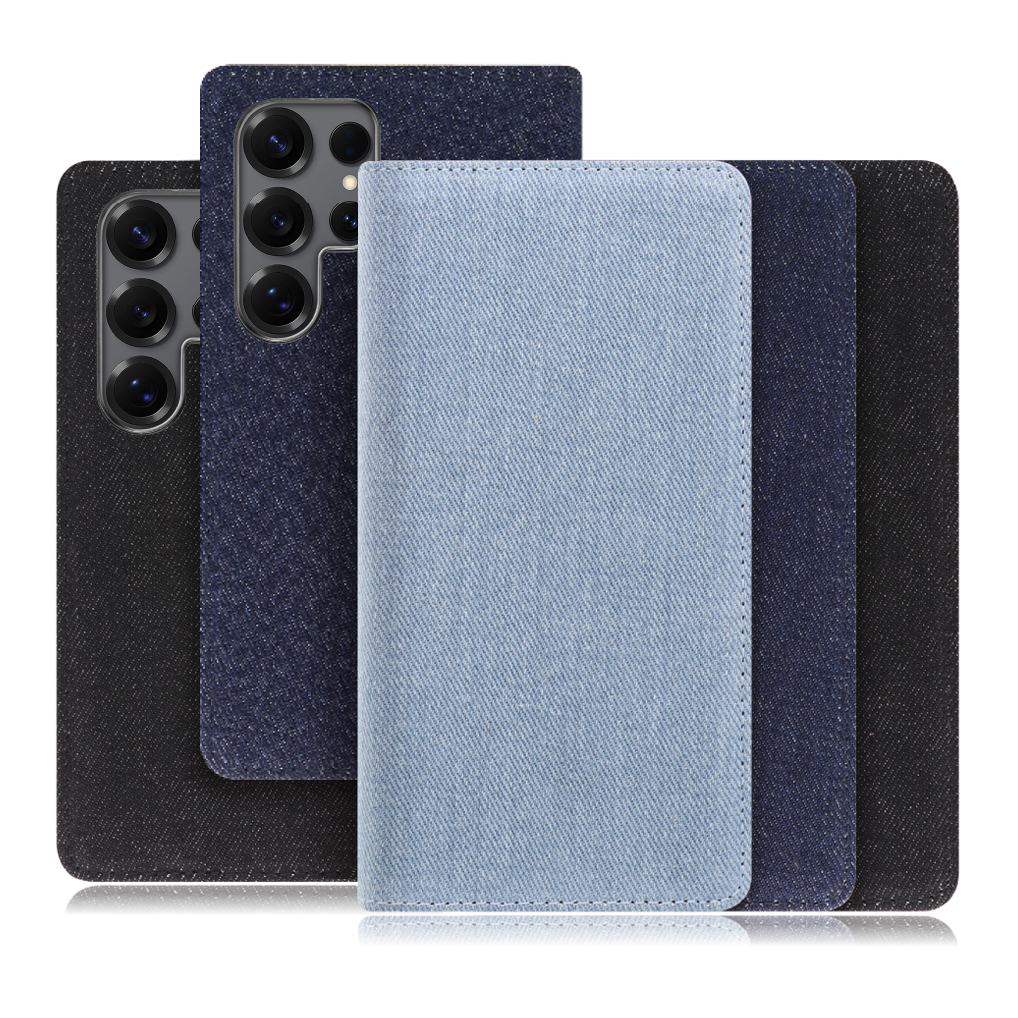 [ LOOF DENIM ] Galaxy S25 Ultra SC-52F スマホケース ケース カバー 手帳型ケース カード収納 マグネット付き デニム ベルトなし [ Galaxy S25 Ultra ]