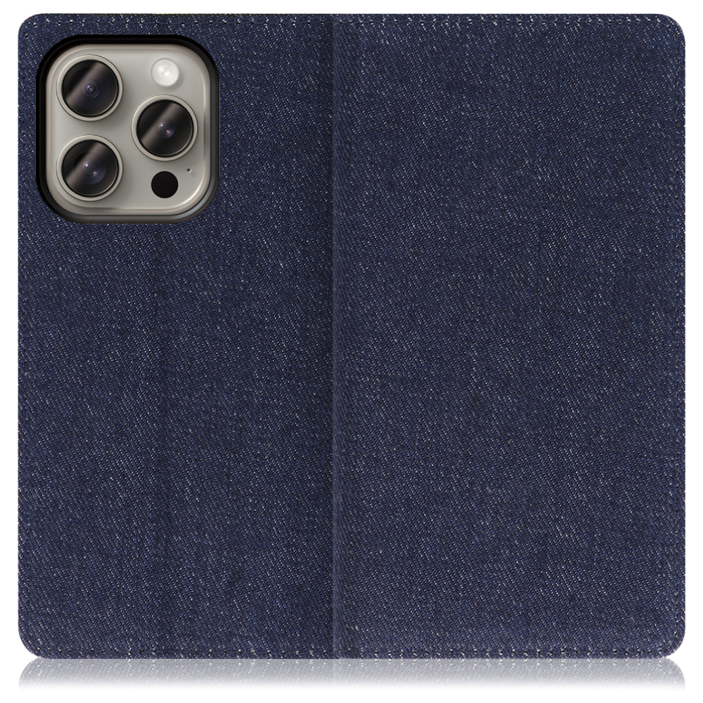 [ LOOF DENIM ] iPhone 15 Pro iPhone15 Pro アイフォン15 プロ iPhone 15 Pro 15Pro アイフォン 15 スマホケース ケース カバー 手帳型ケース カード収納 マグネット付き デニム ベルトなし [ iPhone 15 Pro ]