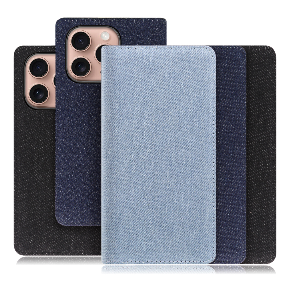 [ LOOF DENIM ] iPhone 16 Pro iPhone16 Pro アイフォン16 プロ iPhone 16 Pro 16Pro アイフォン 16 スマホケース ケース カバー 手帳型ケース カード収納 マグネット付き デニム ベルトなし [ iPhone 16 Pro ]