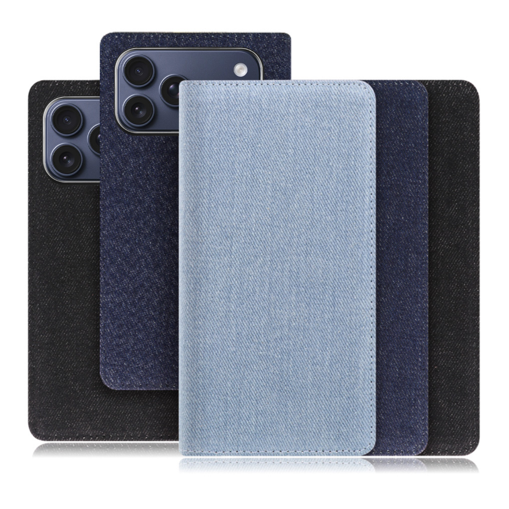 [ LOOF DENIM ] iPhone 17 Pro Max iPhone17 Pro Max アイフォン17 プロ マックス スマホケース ケース カバー 手帳型ケース カード収納 マグネット付き デニム ベルトなし [ iPhone 17 Pro Max 用 ]