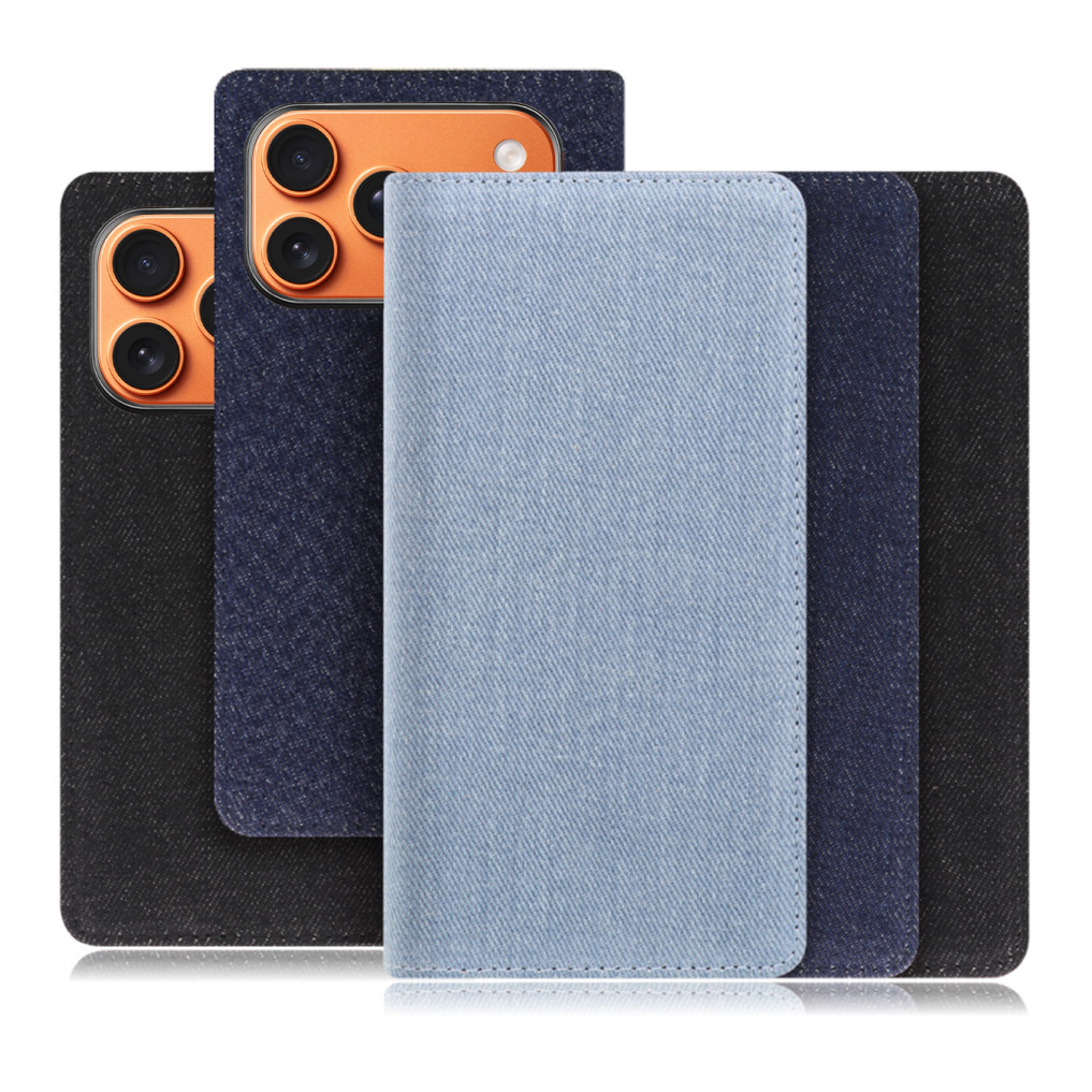 [ LOOF DENIM ] iPhone 17 Pro iPhone17 Pro アイフォン17 プロ スマホケース ケース カバー 手帳型ケース カード収納 マグネット付き デニム ベルトなし [ iPhone 17 Pro 用 ]
