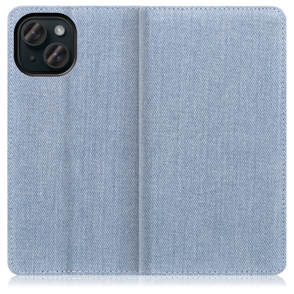 [ LOOF DENIM ] iPhone 15 iPhone15 アイフォン15 iPhone 15 アイフォン 15 スマホケース ケース カバー 手帳型ケース カード収納 マグネット付き デニム ベルトなし [ iPhone 15 ]