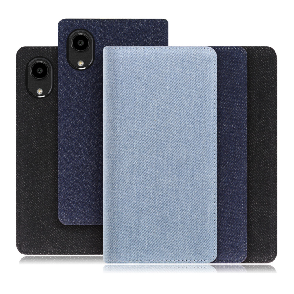 [ LOOF DENIM ] DIGNO SX5 KC-S306 スマホケース ケース カバー 手帳型ケース カード収納 マグネット付き デニム ベルトなし [ DIGNO SX5 ]