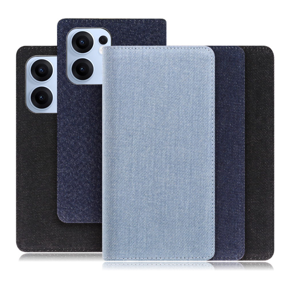 [ LOOF DENIM ] OPPO Reno13 A  スマホケース ケース カバー 手帳型ケース カード収納 マグネット付き デニム ベルトなし [ OPPO Reno13 A ]