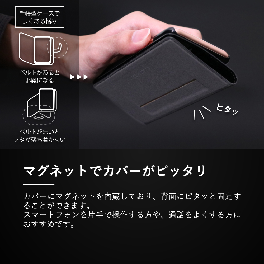 [ LOOF SOLID ] AQUOS wish3 SH-53D / A303SH / A302SH  スマホケース ケース カバー 手帳型ケース カード収納 マグネット付き 本革 ベルトなし [ AQUOS wish3 ]