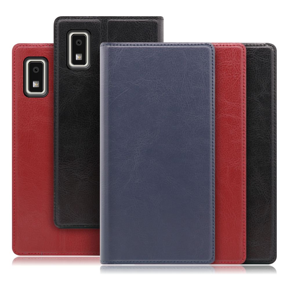 [ LOOF SOLID ] AQUOS wish3 SH-53D / A303SH / A302SH  スマホケース ケース カバー 手帳型ケース カード収納 マグネット付き 本革 ベルトなし [ AQUOS wish3 ]