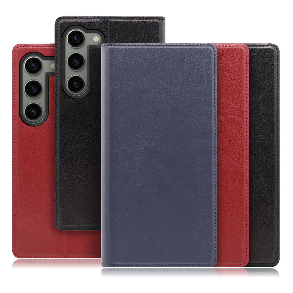 [ LOOF SOLID ] Galaxy S23  スマホケース ケース カバー 手帳型ケース カード収納 マグネット付き 本革 ベルトなし [ Galaxy S23 ]