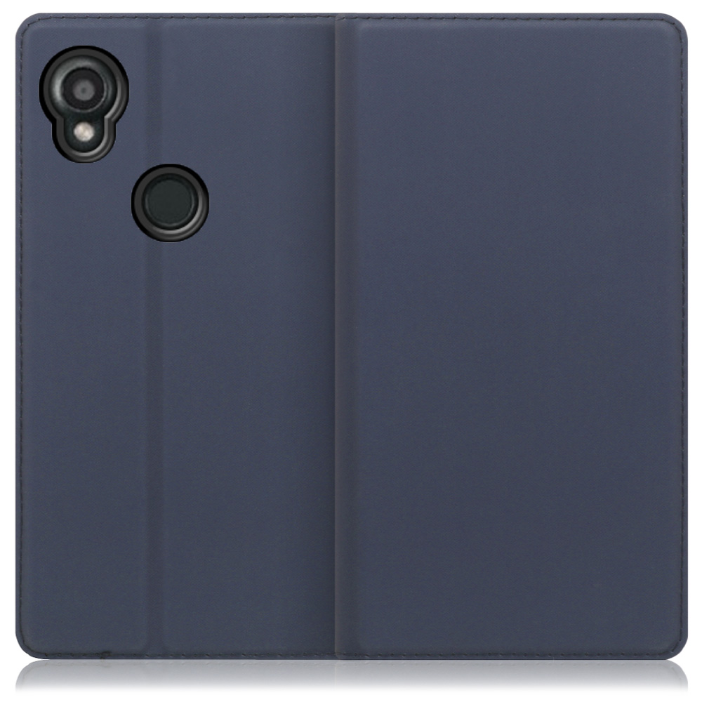 [ LOOF SKIN SLIM ] KYOCERA DIGNO SX3 KYG02 dignosx3 ディグノ 京セラ KYOCERA スマホケース ケース カバー 手帳型ケース カード収納 マグネット付き ベルトなし [ DIGNO SX3 KYG02 / ネイビー ]