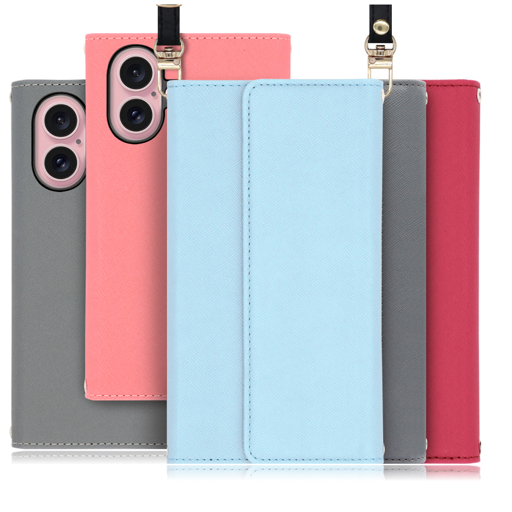 [ LOOF STRAP ] iPhone 16 iPhone16 アイフォン16 iPhone 16 アイフォン 16 スマホケース ケース カバー ショルダー スマホショルダー ストラップ 肩掛け 首掛け 手帳型ケース カード収納 マグネット付き [ iPhone 16 ]