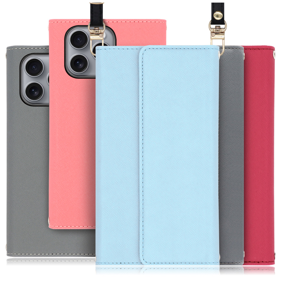 [ LOOF STRAP ] iPhone 16 Pro Max iPhone16 Pro Max アイフォン16 プロ マックス スマホケース ケース カバー ショルダー スマホショルダー ストラップ 肩掛け 首掛け 手帳型ケース カード収納 マグネット付き [ iPhone 16 Pro Max ]