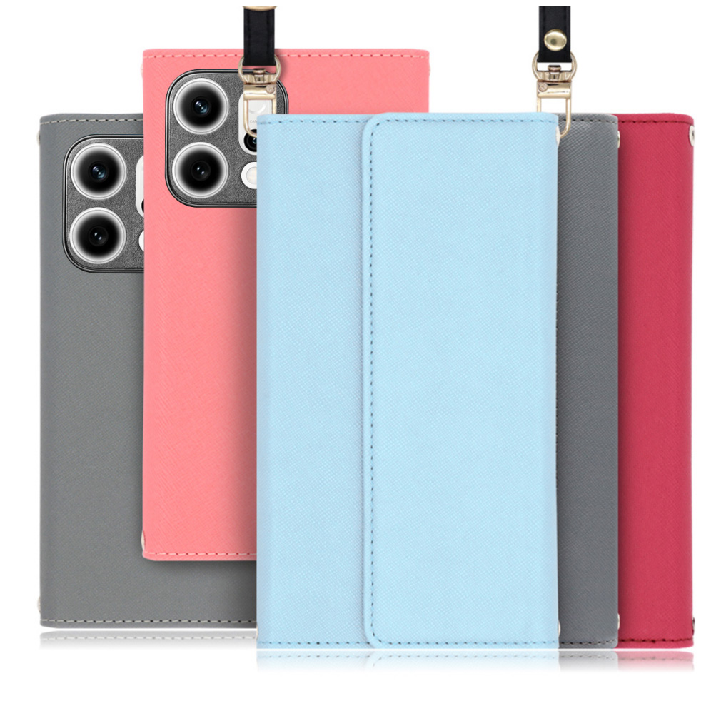 [ LOOF STRAP ] OPPO Reno14 5G  スマホケース ケース カバー ショルダー スマホショルダー ストラップ 肩掛け 首掛け 手帳型ケース カード収納 マグネット付き [ OPPO Reno14 5G ]