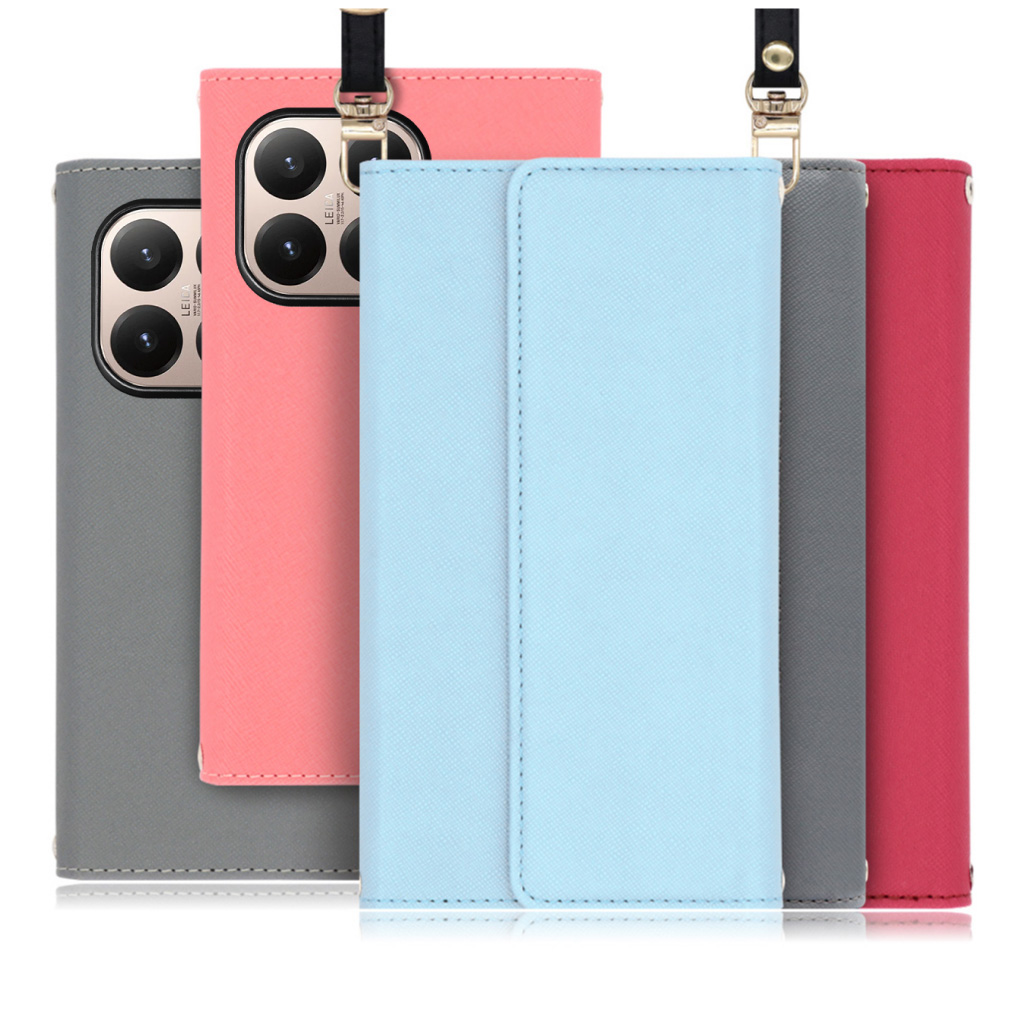 [ LOOF STRAP ] Xiaomi 15T シャオミ 15T スマホケース ケース カバー ショルダー スマホショルダー ストラップ 肩掛け 首掛け 手帳型ケース カード収納 マグネット付き [ Xiaomi 15T ]