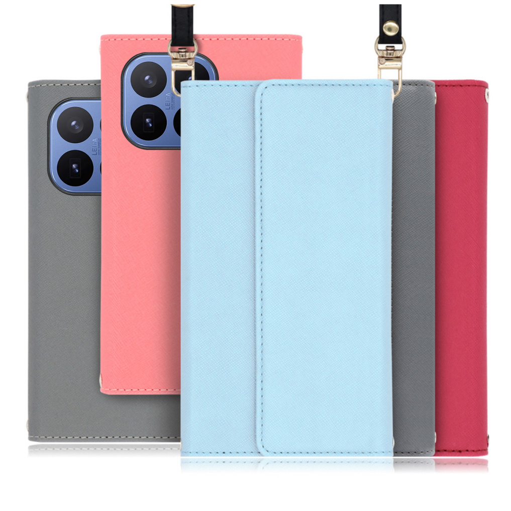 [ LOOF STRAP ] Xiaomi 17T Pro シャオミ スマホケース ケース カバー ショルダー スマホショルダー ストラップ 肩掛け 首掛け 手帳型ケース カード収納 マグネット付き [ Xiaomi 17T Pro ]