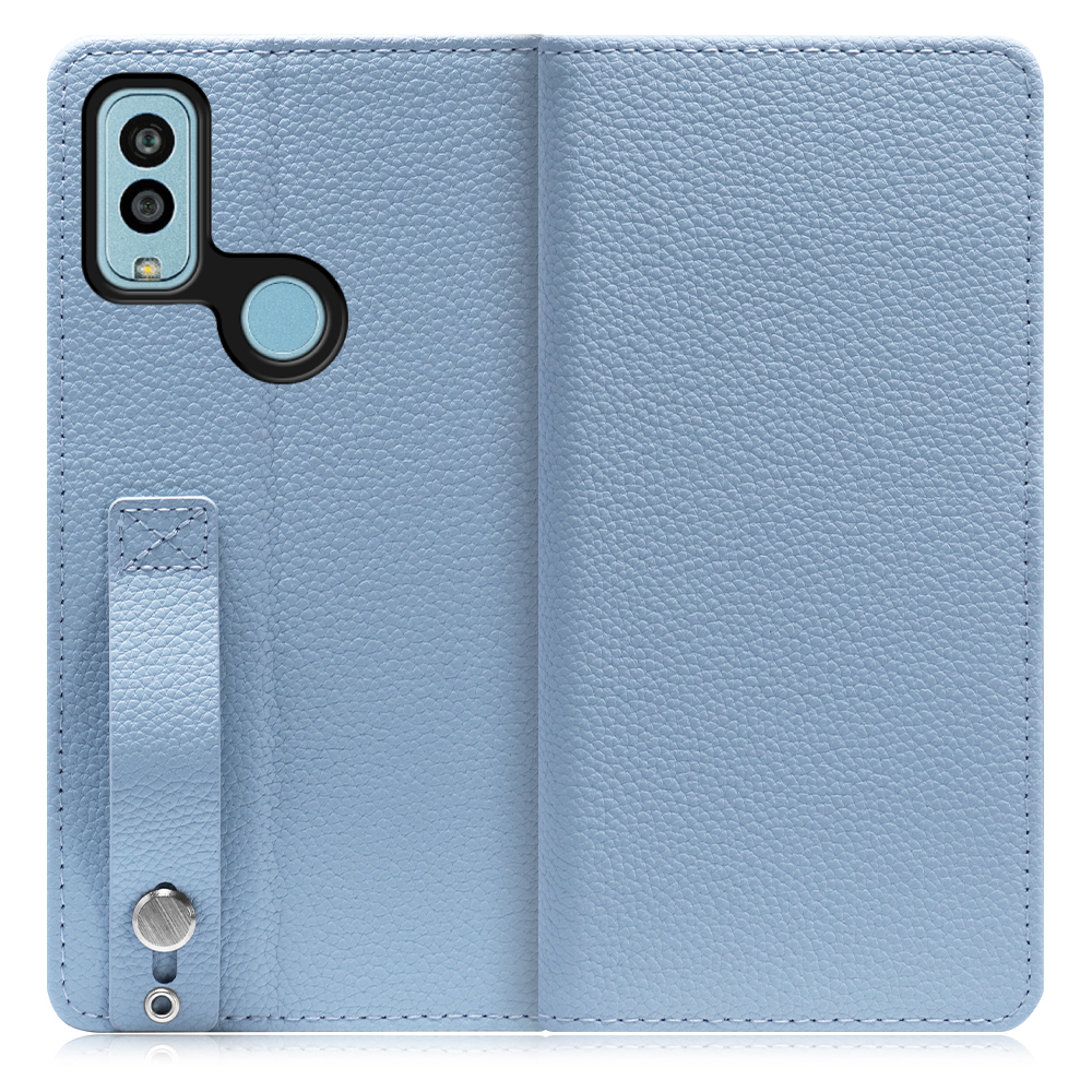 [ LOOF HOLD ] Android One S10 / S10-KC androidones10 androidone スマホケース ケース カバー 手帳型ケース 背面ベルト カード収納 本革 マグネットなし [ Android One S10 / スカイブルー ]