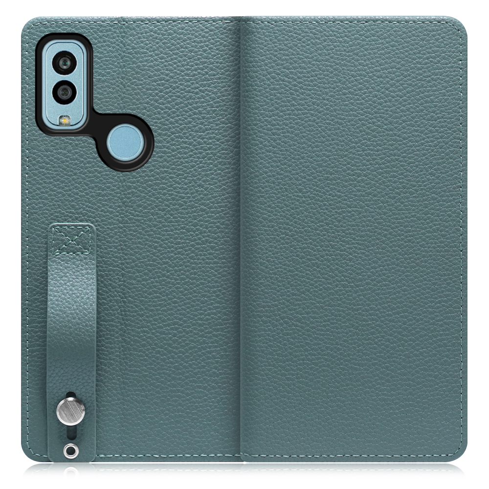 [ LOOF HOLD ] Android One S10 / S10-KC androidones10 androidone スマホケース ケース カバー 手帳型ケース 背面ベルト カード収納 本革 マグネットなし [ Android One S10 / ダルグリーン ]