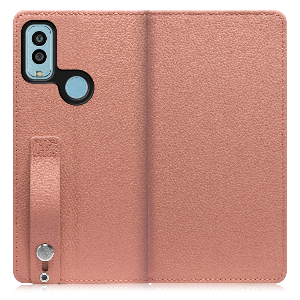 [ LOOF HOLD ] Android One S10 / S10-KC androidones10 androidone スマホケース ケース カバー 手帳型ケース 背面ベルト カード収納 本革 マグネットなし [ Android One S10 / フラミンゴ ]