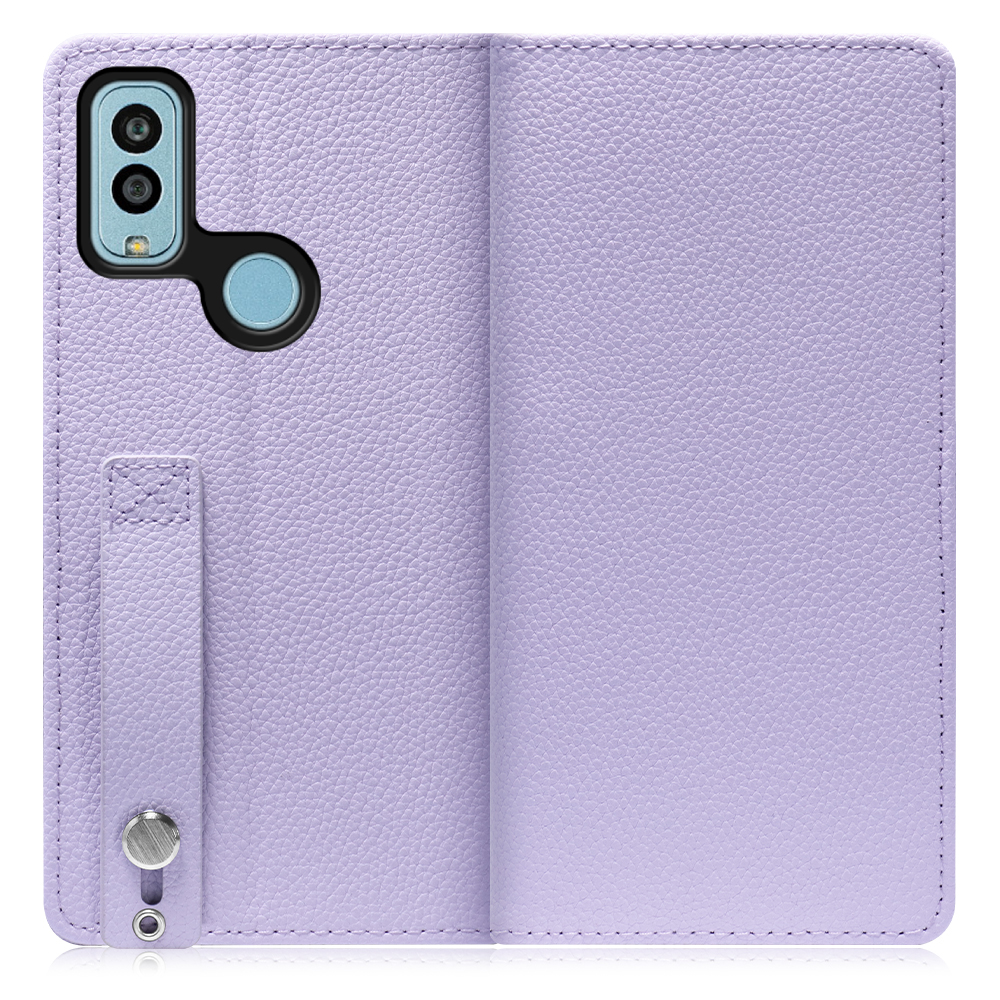 [ LOOF HOLD ] Android One S10 / S10-KC androidones10 androidone スマホケース ケース カバー 手帳型ケース 背面ベルト カード収納 本革 マグネットなし [ Android One S10 / ラベンダー ]