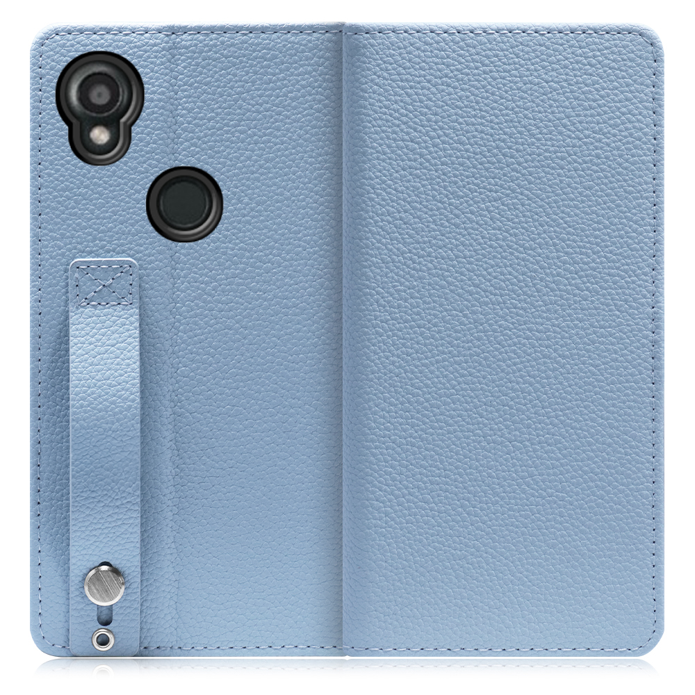 [ LOOF HOLD ] KYOCERA DIGNO SX3 KYG02 dignosx3 ディグノ 京セラ KYOCERA スマホケース ケース カバー 手帳型ケース 背面ベルト カード収納 本革 マグネットなし [ DIGNO SX3 KYG02 / スカイブルー ]