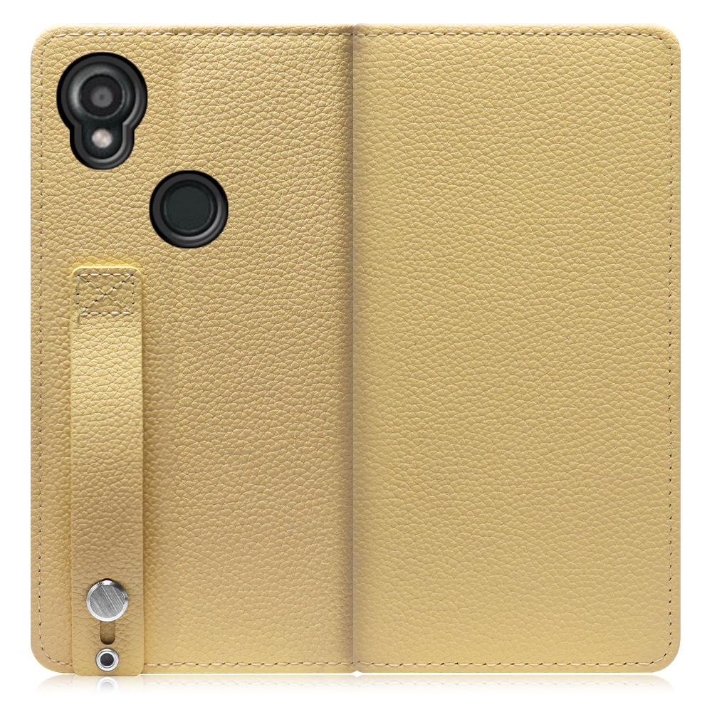 [ LOOF HOLD ] KYOCERA DIGNO SX3 KYG02 dignosx3 ディグノ 京セラ KYOCERA スマホケース ケース カバー 手帳型ケース 背面ベルト カード収納 本革 マグネットなし [ DIGNO SX3 KYG02 / ジャスミンイエロー ]
