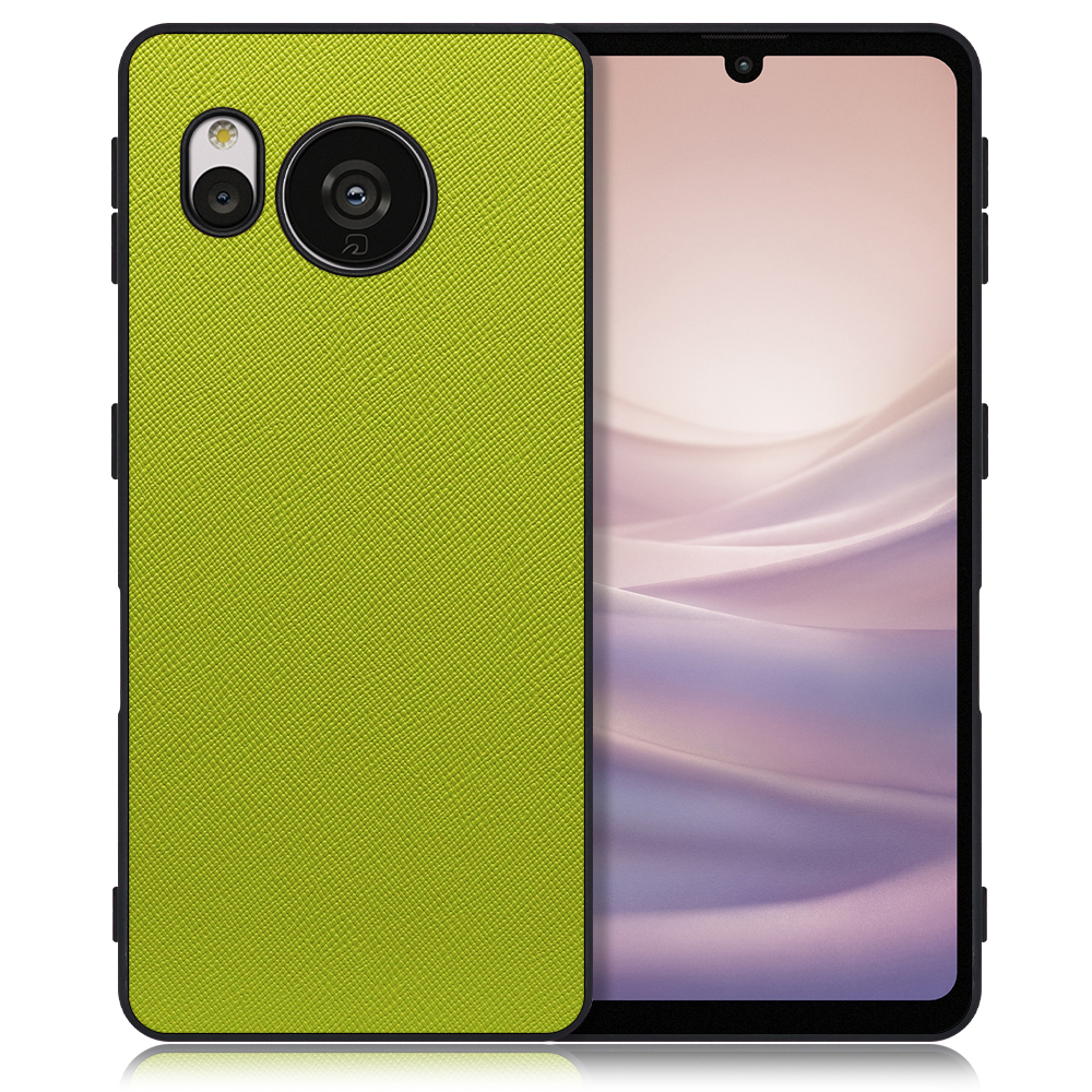 [ LOOF CASUAL-SHELL ] AQUOS sense7 Plus sense7plus 7plus sense 7 スマホケース 背面 ケース カバー ハードケース ストラップホール [ AQUOS sense7 Plus / ライムグリーン ]