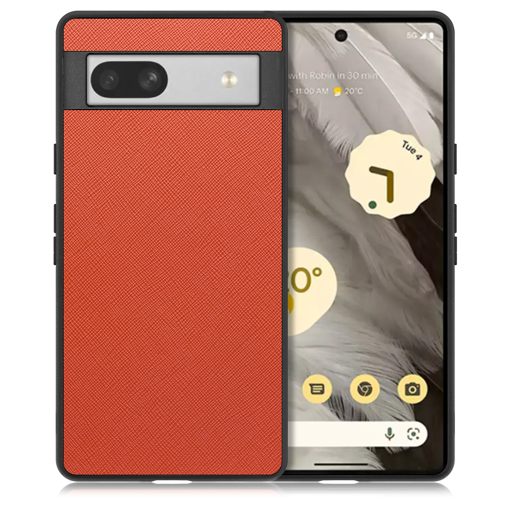 [ LOOF CASUAL-SHELL ] Google Pixel 7a googlepixel7a pixel7a スマホケース 背面 ケース カバー ハードケース ストラップホール [ Google Pixel 7a / オレンジ ]
