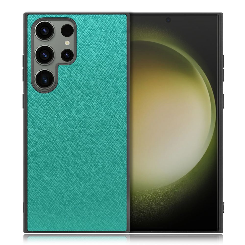 [ LOOF CASUAL-SHELL ] Galaxy S23 Ultra s23ultra スマホケース 背面 ケース カバー ハードケース ストラップホール [ Galaxy S23 Ultra / ターコイズ ]