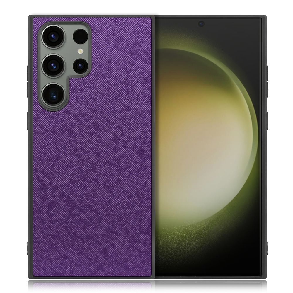 [ LOOF CASUAL-SHELL ] Galaxy S23 Ultra s23ultra スマホケース 背面 ケース カバー ハードケース ストラップホール [ Galaxy S23 Ultra / バイオレット ]