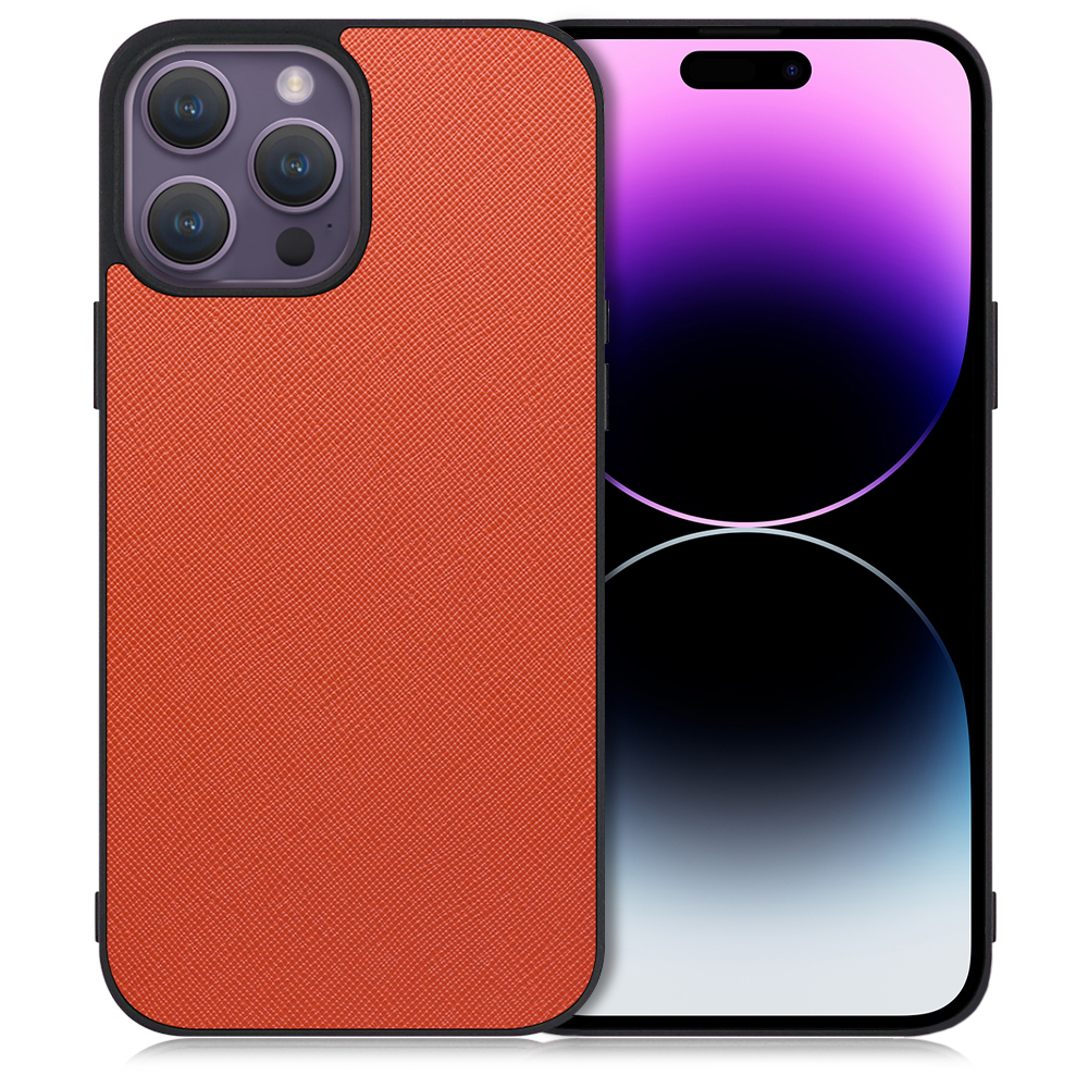 LOOF CASUAL-SHELL Series iPhone 14 Pro Max 用 [オレンジ] 薄い 軽量 背面 ケース カバー シンプル スマホケース スマホカバー