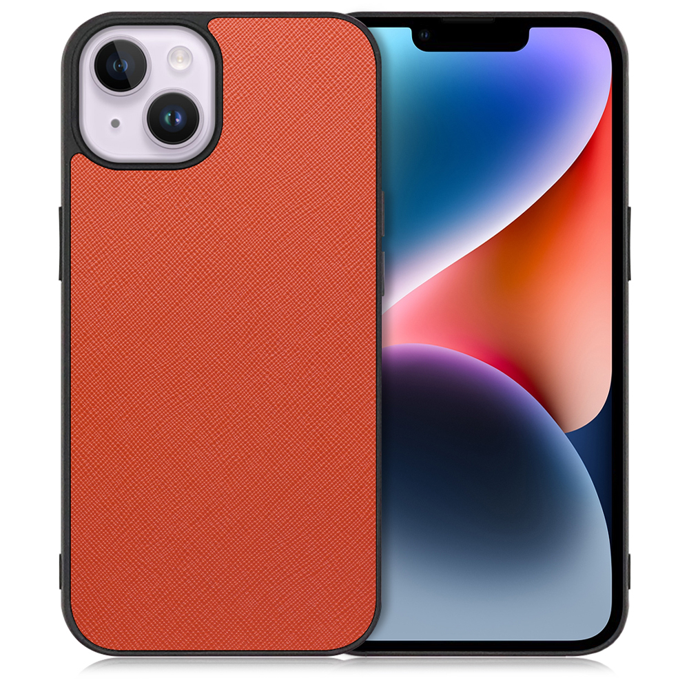 LOOF CASUAL-SHELL Series iPhone 14 Plus 用 [オレンジ] 薄い 軽量 背面 ケース カバー シンプル スマホケース スマホカバー